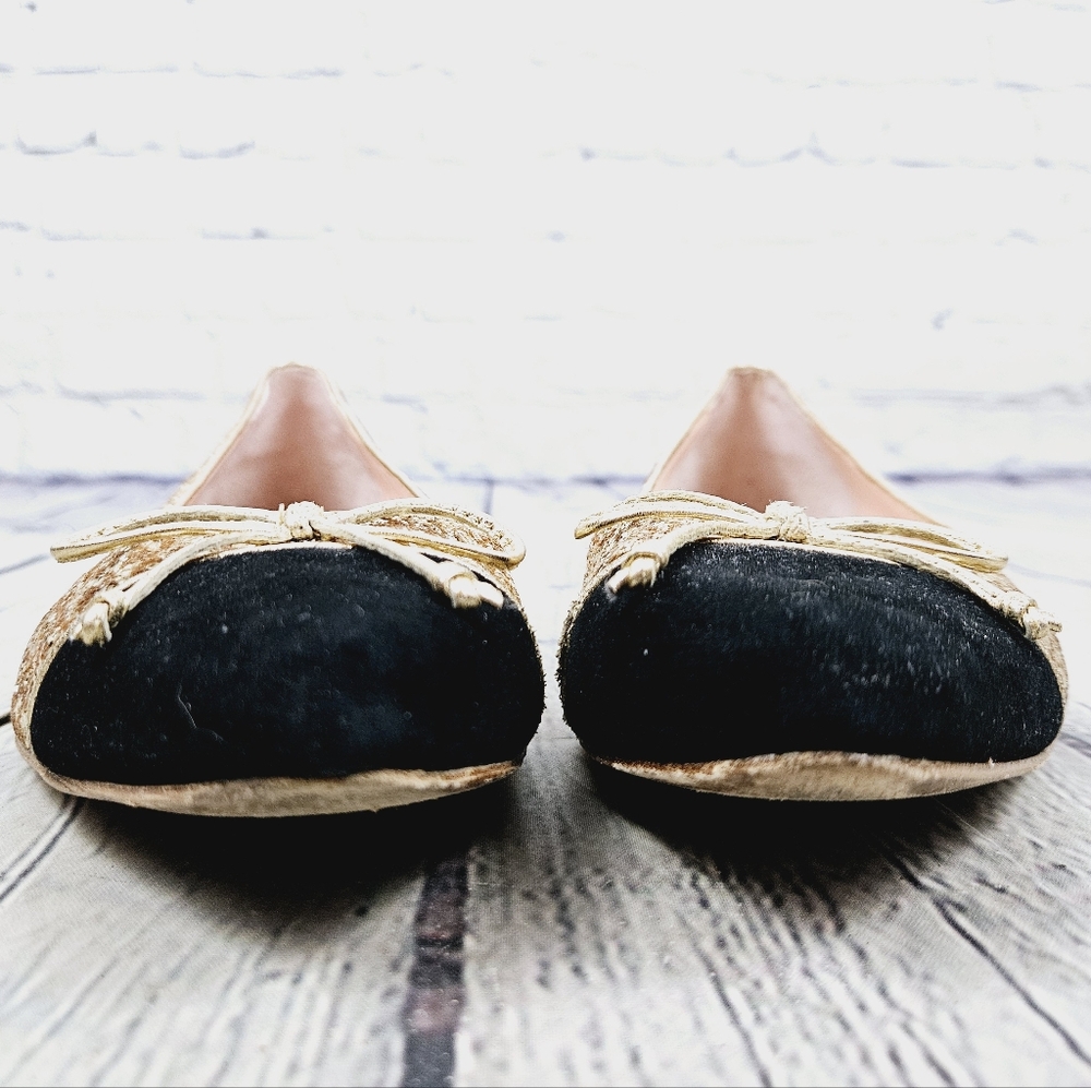 KATE SPADE | Nella glitter sparkle bow cap toe slip-on ballet flats - Picture 5 of 11